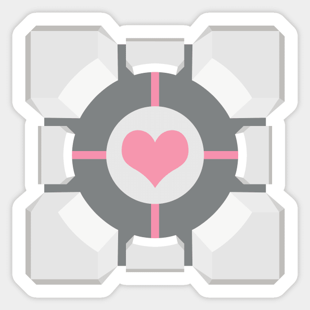 Companion Cube Sticker by nesilopes